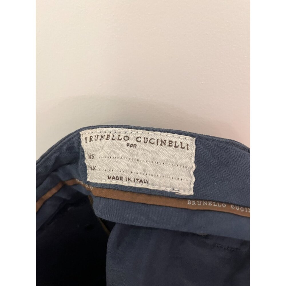 Brunello Cucinelli Twill Casual Chino Women's 5 Pocket Blue Pants Size 8 - Picture 11 of 15